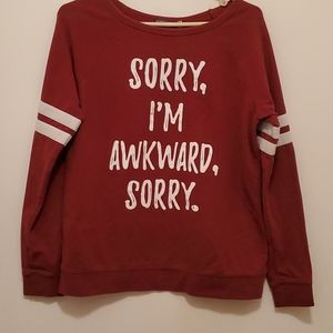 Burgundy long sleeve shirt